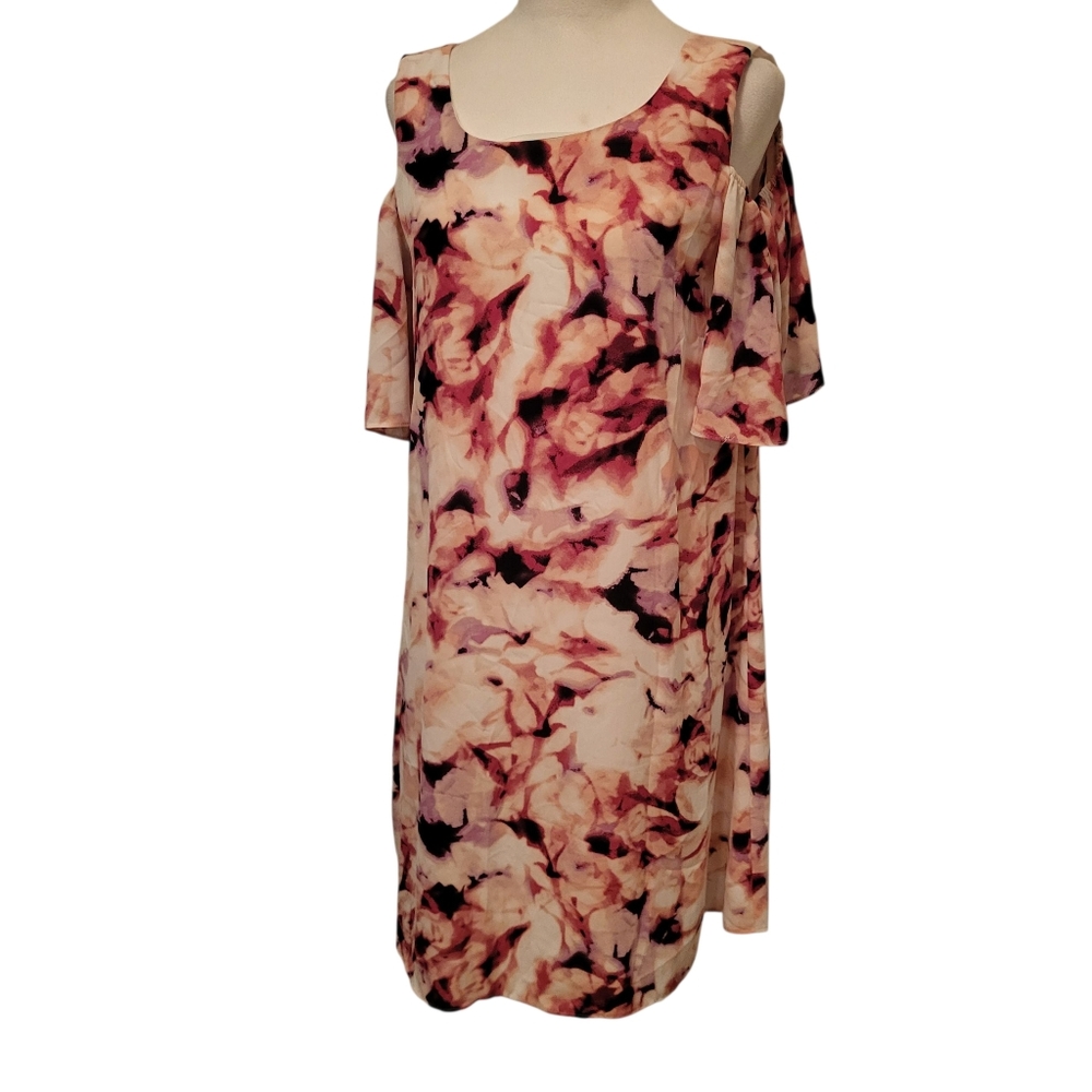 Apt 9 Cold Shouldet Floral Dress sz 8